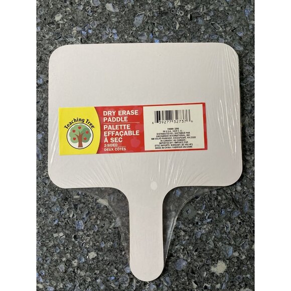 Teaching Tree White Mini Dry Erase Paddle Board Double Sided 8" x 6". Sealed New - Picture 3 of 3